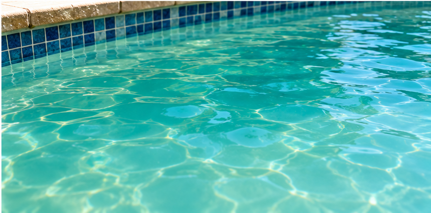 Cloudy pool water associated with mineral precipitation